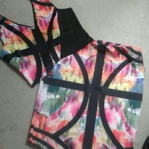 Fashion 2 Figures Two Piece Bodycon